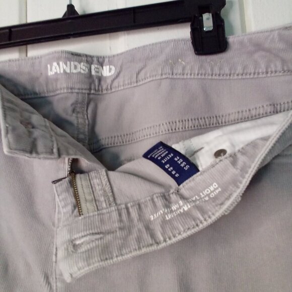 Lands' End Corduroy Pants Women 16 Mid Rise Straight Gray - Picture 11 of 16